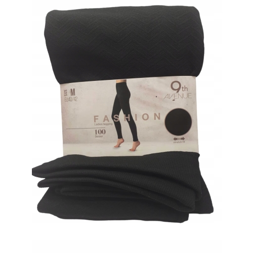 LEGGINSY TERMOAKTYWNE DLA PAŃ CIEPŁE ROZCIĄGLIWE Z MODNYM WZOREM ROZMIAR M
