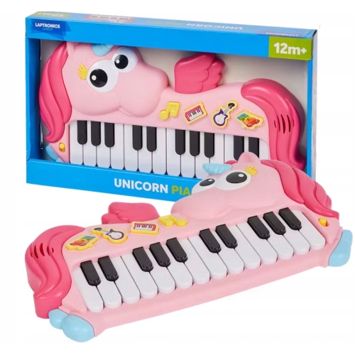 Pianino grające z klawiszami dla dzieci jednorożec Unicorn Piano PINK 12m+