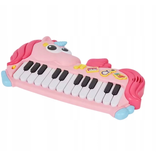 Pianino grające z klawiszami dla dzieci jednorożec Unicorn Piano PINK 12m+