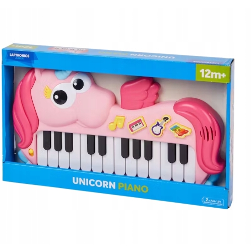 Pianino grające z klawiszami dla dzieci jednorożec Unicorn Piano PINK 12m+