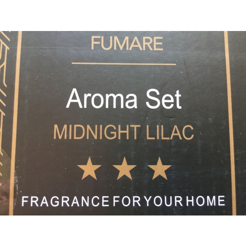 Dyfuzor zapachowy zestaw upominkowy z tealights w kolorze czarnym na święta