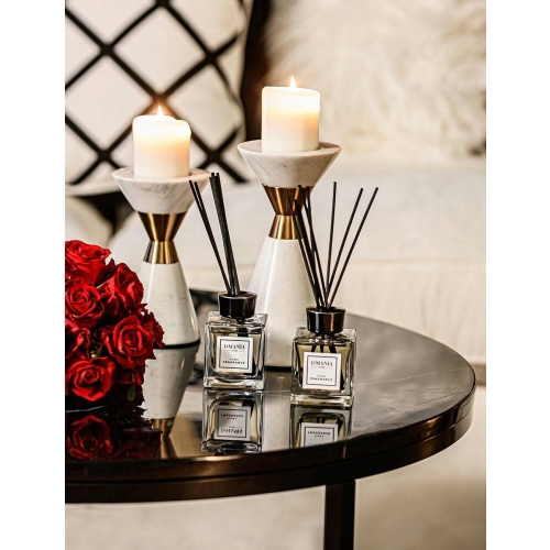 Dyfuzor zapachowy zestaw upominkowy z tealights w kolorze czarnym na święta