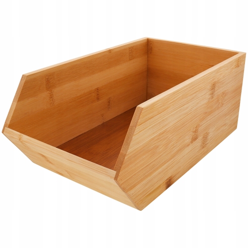 Duży Pojemnik pudełko organizer BAMBUSOWY do przechowywania 30x17x12,5 cm
