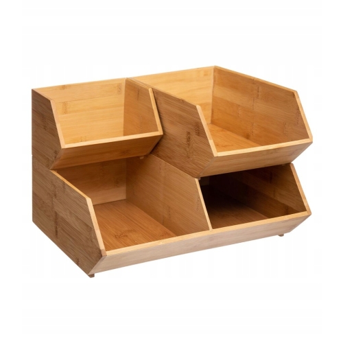 Duży Pojemnik pudełko organizer BAMBUSOWY do przechowywania 30x17x12,5 cm
