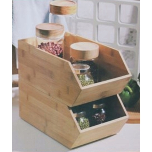 Duży Pojemnik pudełko organizer BAMBUSOWY do przechowywania 30x17x12,5 cm