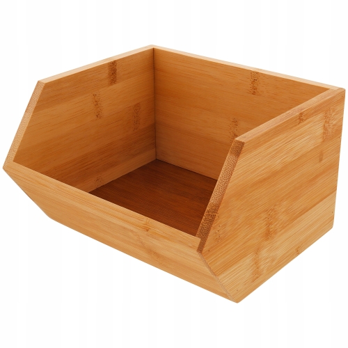 Duży Pojemnik pudełko organizer BAMBUSOWY do przechowywania 30x17x12,5 cm