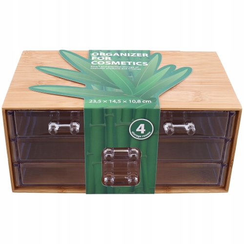 Duży Pojemnik pudełko organizer BAMBUSOWY do przechowywania 30x17x12,5 cm