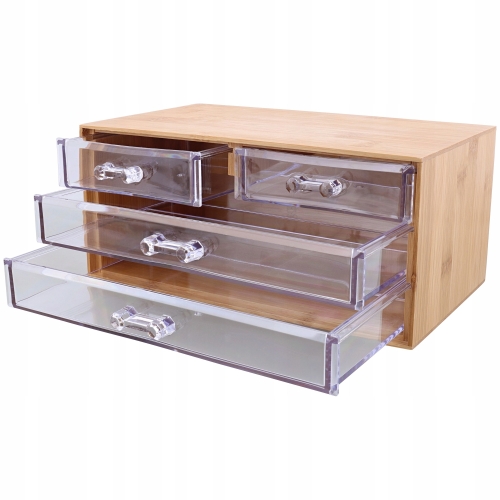 Duży Pojemnik pudełko organizer BAMBUSOWY do przechowywania 30x17x12,5 cm
