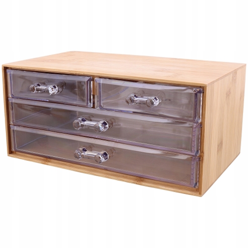 Duży Pojemnik pudełko organizer BAMBUSOWY do przechowywania 30x17x12,5 cm