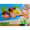 ZESTAW DREWNIANE OWOCE FRUIT DO KROJENIA NA RZEPY Mini Matters Zabawki 8 el
