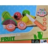 ZESTAW DREWNIANE OWOCE FRUIT DO KROJENIA NA RZEPY Mini Matters Zabawki 8 el