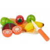 ZESTAW DREWNIANE OWOCE FRUIT DO KROJENIA NA RZEPY Mini Matters Zabawki 8 el
