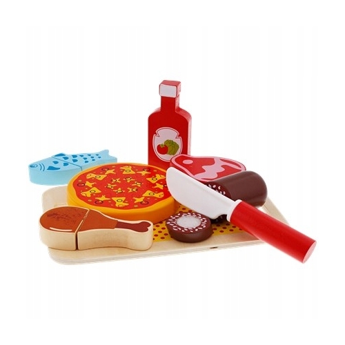 ZESTAW DREWNIANE OWOCE FRUIT DO KROJENIA NA RZEPY Mini Matters Zabawki 8 el