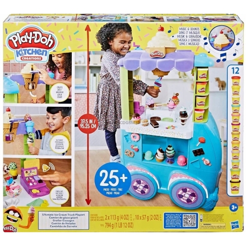 Ciastolina Playdoh Zestaw Grająca Wielka Lodziarnia Na Kółkach F1039 95cm