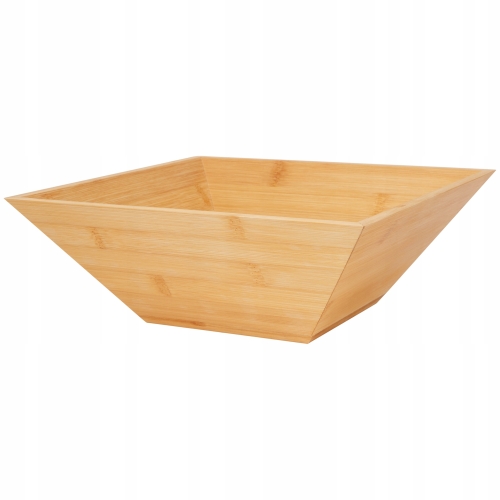 BAMBUSOWY POJEMNIK MISA KWADRAT NA OWOCE SŁODYCZE PRZYSTAWKI DUŻA 28cm 11cm