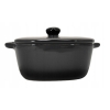 Naczynie żaroodporne Excellent Houseware kwadratowe model 0,3l szaro czarne