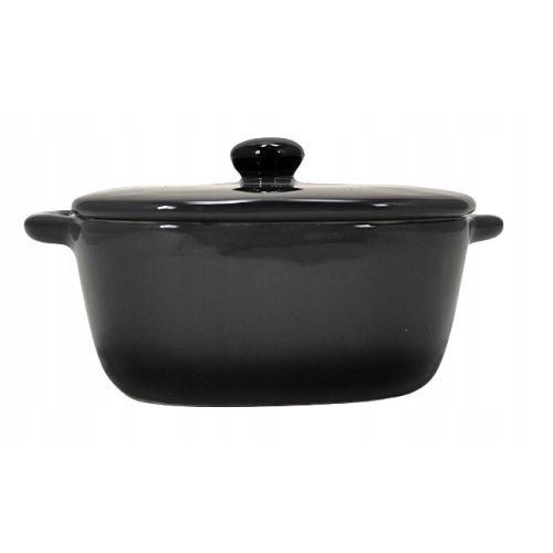 Naczynie żaroodporne Excellent Houseware kwadratowe model 0,3l szaro czarne