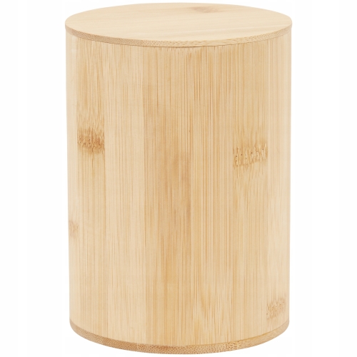ORGANIZER BAMBUSOWY SŁOIK DO PRZECHOWYWANIA Z POKRYWKĄ WYSOKI 15 CM X 11 CM