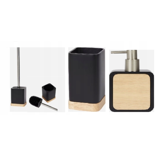 Kubek na szczoteczkę do zębów naturalne drewno bambusowe elegancki 12 x 8