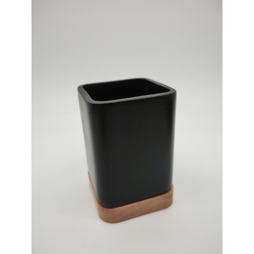 Kubek na szczoteczkę do zębów naturalne drewno bambusowe elegancki 12 x 8