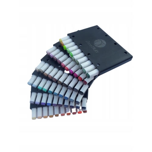 MARKERY AKWARELOWE WODNE 30 SZTUK PROFESJONALNE DWUSTRONNE ORGANIZER 03-134