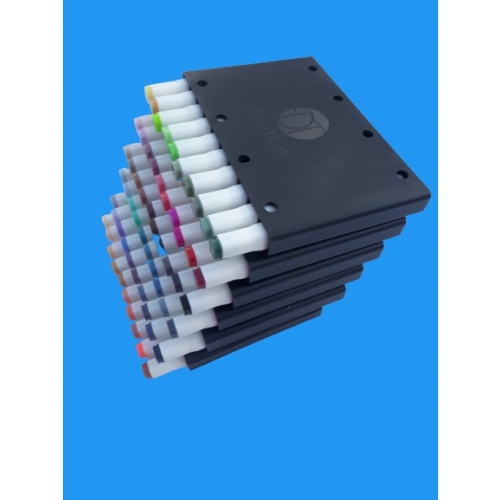 MARKERY AKWARELOWE WODNE 30 SZTUK PROFESJONALNE DWUSTRONNE ORGANIZER 03-134