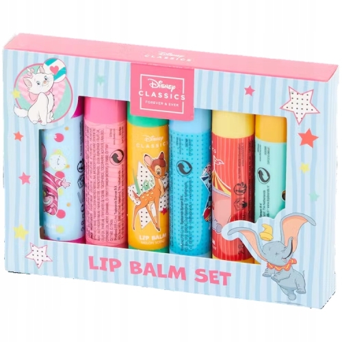BALSAM POMADKA DO UST DLA DZIECI DISNEY ZESTAW 6 sztuk RÓŻNE SMAKI I KOLORY