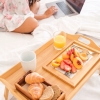 Taca Bambusowa na łóżko ze składanymi nogami śniadaniowa dekoracyjna 48 cm