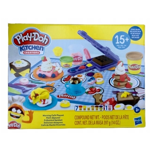 CIASTOLINA PLAY DOH TOSTY GOFRY KAWA HASBRO F2771 F1791 8 TUB 15 ELEMENTÓW