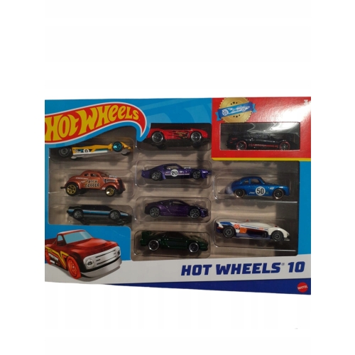 HOT WHEELS AUTA METALOWE ZESTAW POJAZDÓW MIX KOLEKCJA 10 SZTUK