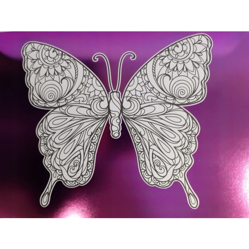 EKSKLUZYWNA KOLOROWANKA ANTYSTRESOWA POŁYSKUJĄCA 30 STRON MOTYL KWIATY PINK