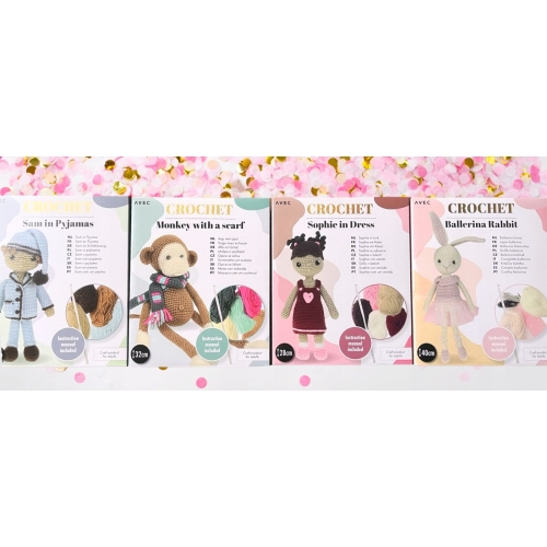 ZESTAW DO SZYDEŁKOWANIA Z WŁÓCZKI MONKEY MAŁPKA RĘKODZIEŁO DIY ZRÓB TO SAM