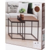 Stolik kawowy Loft kwadratowy 37,5 x 37,5 x 40cm dąb ciemny zestaw 2 sztuki