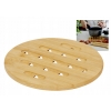 Podkładka Podstawka bambusowa pod gorące naczynia okrągła 18 cm Naturalna