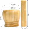 Moździerz wykonany z bambusowego solidnego drewna z tłuczkiem 9 cm Mocny