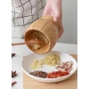 Moździerz wykonany z bambusowego solidnego drewna z tłuczkiem 9 cm Mocny