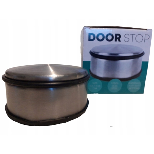 STOPER DO DRZWI OKNA BALKONU ODBOJNIK STAL INOX 9,5 cm x 8 cm BEZINWAZYJNY