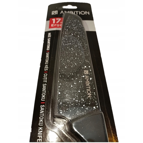 Nóż Ambition SANTOKU 32 cm OSTRZE 17 CM X 4 CM Z POWŁOKĄ NIEPRZYWIERAJĄCĄ
