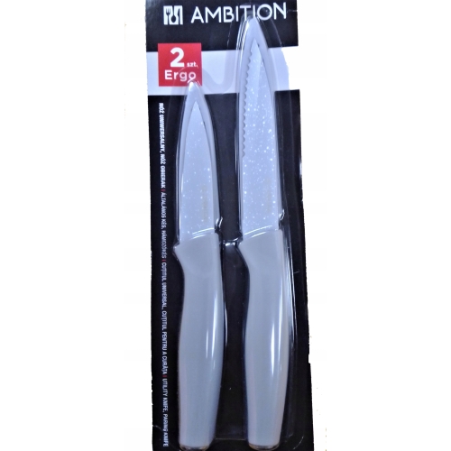 NÓŻ AMBITION 2 SZTUKI 20 CM +24 CM Z POWŁOKĄ NIEPRZYWIERAJĄCA Z POKROWCAMI
