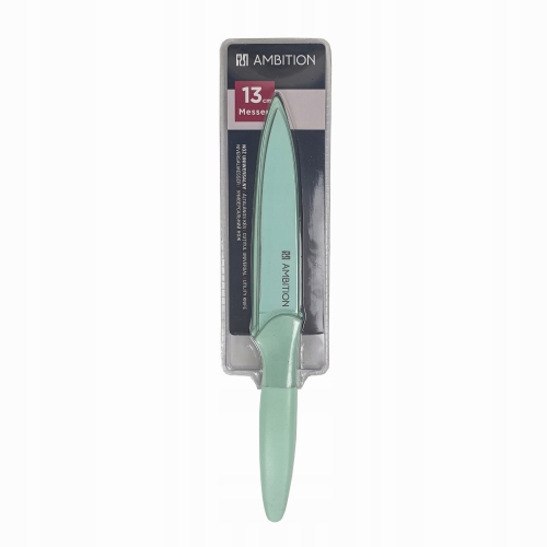 NÓŻ AMBITION 24 CM OSTRZE 13 CM Z POWŁOKA NIEPRZYWIERAJĄCĄ ZESTAW POKROWIEC