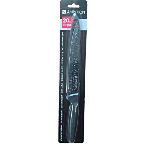 NÓŻ AMBITION 33 CM OSTRZE 20 CM X3 CM Z POWŁOKĄ NIEPRZYWIERAJĄCĄ ETUI OSTRY