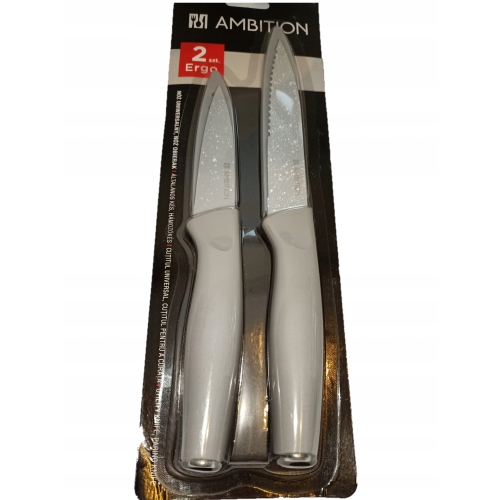 NOŻE AMBITION ZESTAW 2 SZTUKI 24 CM I20 CM POWŁOKA NIEPRZYWIERALNA ETUI