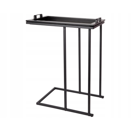 STOLIK METALOWY PRZYŚCIENNY JASNY BLAT OZDOBNY na kwiaty wazon 38x24x58 cm