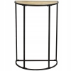 STOLIK METALOWY PRZYŚCIENNY CZARNY BLAT OZDOBNY na kwiaty wazon 38x24x58 cm