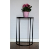 STOLIK METALOWY PRZYŚCIENNY CZARNY BLAT OZDOBNY na kwiaty wazon 38x24x58 cm
