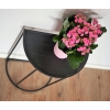 STOLIK METALOWY PRZYŚCIENNY CZARNY BLAT OZDOBNY na kwiaty wazon 38x24x58 cm