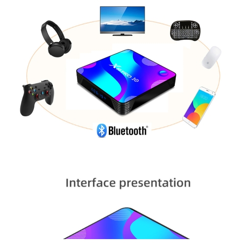 X88 PRO10 Android 11.0 TV Box 2GB 16GB ROM RK3318 NETFLIX HBO USB HDMI 4K