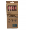 SZCZOTECZKI DO ZĘBÓW 4szt 100% NATURALNY BAMBUS ZIELONE GĘSTE WŁOSIE