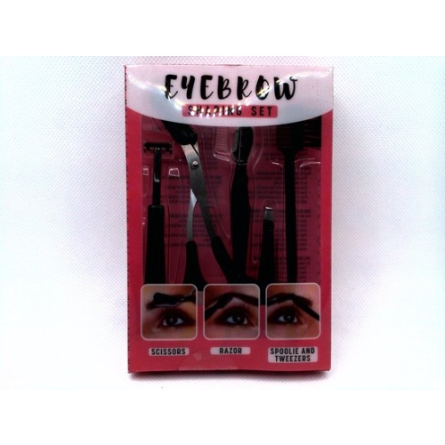 Zestaw do regulacji stylizacji pielęgnacji kształtu brwi 5w1 Eyebrow różowy
