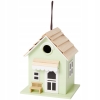 DREWNIANY DOMEK BUDKA DLA PTAKÓWZ OTWOREM DEKORACJA DO OGRODU TARASU GREEN